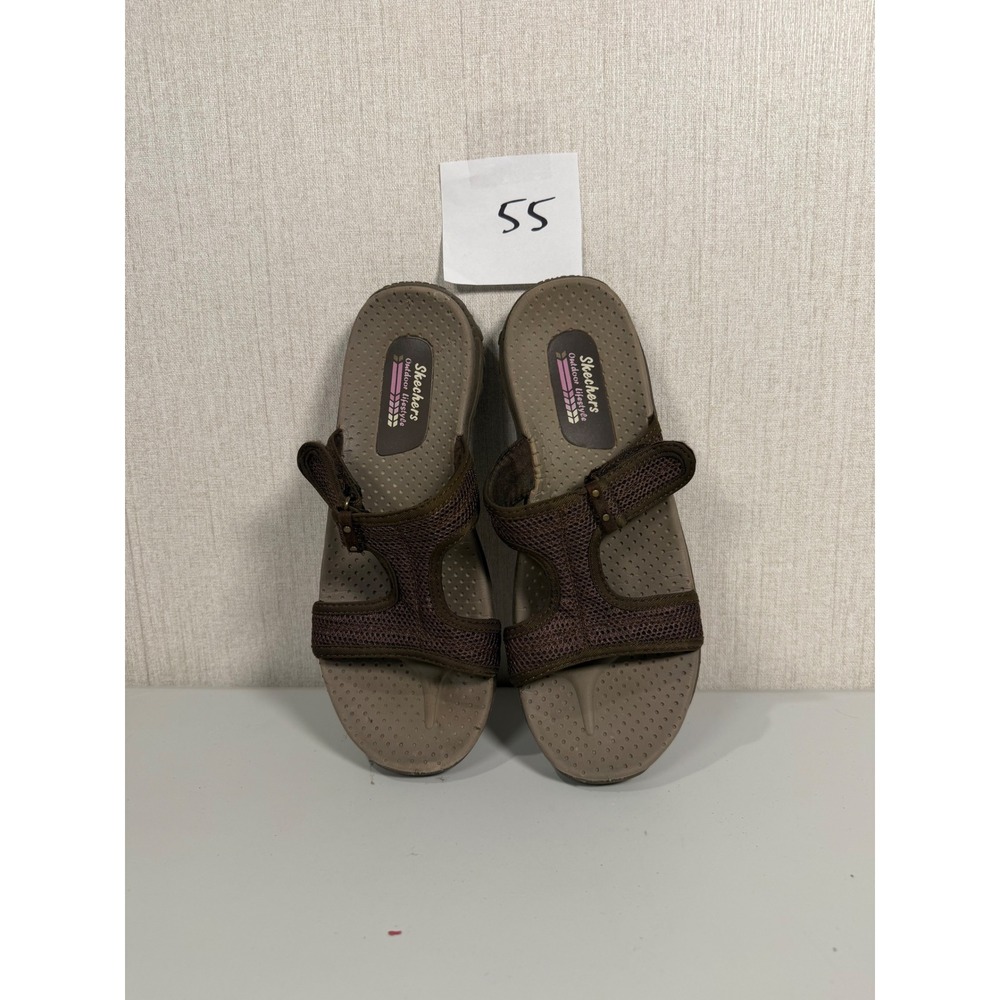 Skechers Outdoor Lifestyle Chocolate Brown Mesh Slide Sandals 47786 Womens 9